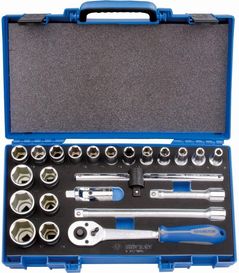 Set de unelte de mână King Tony 4523MRV01 набор 1/2" торцевых головок 6 гран. 8-32мм принадл, 23 пр.