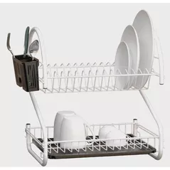 Uscator pentru vase Teknotel KB018 Scurator vase 46x44x30cm, metal/plastic alb