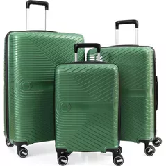 Valiză CCS 5239 Set Metalic Green