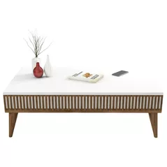 Журнальный столик Trendy Milano, Nuc, Alb