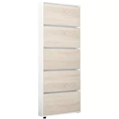 Полка для обуви Mobildor-Lux Leo Slim 90x16x203H cm White/Sonoma