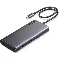 Переходник для IT Ugreen 35625 HUB 8in1 USB-C to 2*HDMI 4K@60Hz + DP + 2*USB-A 3.2 + 2*USB-C 3.2 + PD 100W, CM639