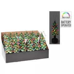 Decor de Crăciun și Anul Nou Promstore 54320 Suvenir LED Brad pe suport, 16cm