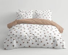 Домашний текстиль Relaxe Home 023438 Lenjerie de pat Soft Dreams (200x220 Euro) Triang Latte