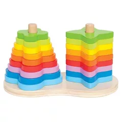 Игрушка Hape E0406 Piramida Curcubeul dublu