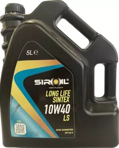 Масло Siroil 10W40 5l TRUCK LONG LIFE SINTEX LS (SIR20405)