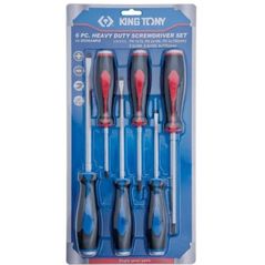 Отвёртка King Tony 30206AMRB отвертки силовые (шлицевые и крестовые), 6 пр.