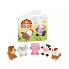 Jucărie de baie Battat BT4815Z Jucarii pentru degete: animale domestice cu carte, 2006D