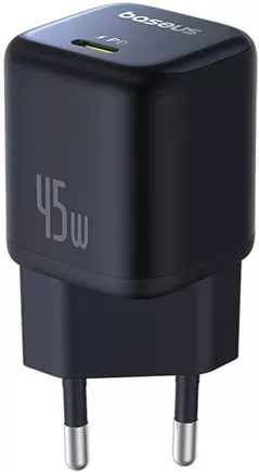 Încărcător cu fir Baseus P10176800123-00 GaN 1*Type-C 45W, PicoGov Series, Cosmic Black