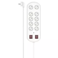 Prelungitor electric Hama 223163 Power Strip 10Way Overvoltage 2m white