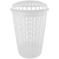 Корзина для белья Promstore 57755 Cos pentru rufe cu capac Linda 60L, 45x66cm, polipropilen, alb