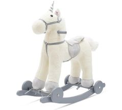 Детское кресло-качалка Baby Mix 56427 Unicorn белая