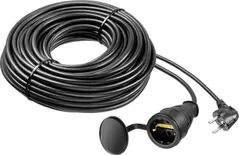 Prelungitor electric TEB Electrik 72344 Prelungitor cu o priza, 15m, 3х1.5mm², 16A, ІР44, negru (800.815.110)