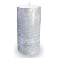 Свеча Promstore 46121 Zniczplast Свеча пеньковая Decor 14x7cm, 60час, Hand made, серебро