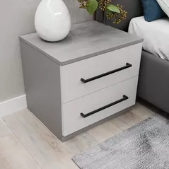 Тумбочка Bayro Serenity 550x500x450 серый асфальт фасад серый