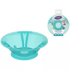 Seturi pentru hrănire bebelușilor Бытпласт 47585 Тарелка детская глубокая Kidfinity 15cm на присоске, зеленая
