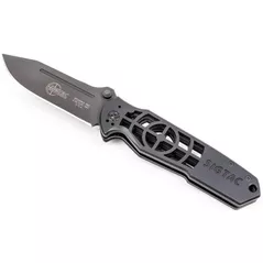 Нож походный FOX Knives FX2PB Sigtac, Skeleton Straight Edge, Black