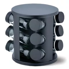 Accesoriu pentru bucătărie Maestro MR 1725, set pu condimente, Black (12buc)