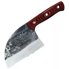 Нож Samura MAD BULL Mini sirbesc, cu miner negru si rosu, 145mm (SMB-0041R)