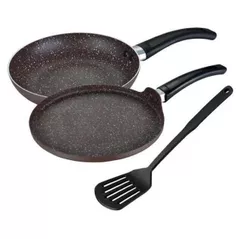 Tigaie Muhler MR-2626S with spatula 26x4.5cm, 26x1.6cm, Chocolate