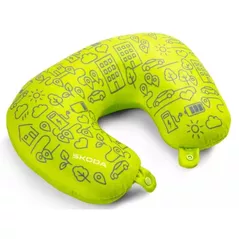 Pernă turistică Skoda 6U0069620B Подушка дорожная детская 2 в 1 (Mamba Green)