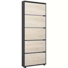 Полка для обуви Mobildor-Lux Leo Slim 60x16x203H cm Anthracite/Sonoma