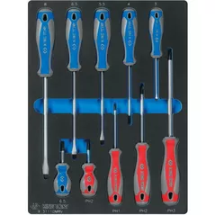 Șurubelniță King Tony 9-31110MRV отвертки крестовые, шлицевые 10 пр. (FOAM)