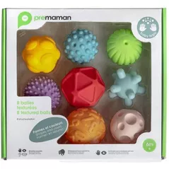 Игрушка для купания Premaman PJQMVC-CCC-UNQ Set de jucarii senzoriale texturate, 8buc