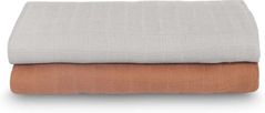 Аксессуар для пеленания Jollein 435-852-00092 Pelinci din bumbac Bamboo Caramel 115x115 cm, 2 buc.