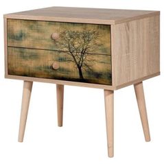Тумбочка Trendy Two-729, Stejar Sonoma, 60x61x40cm