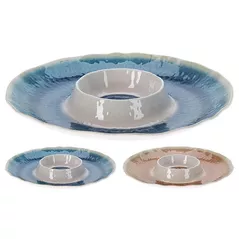 Farfurie Excellent Houseware 55548 Platou de servit Reactiv Glaze 35cm, melamina