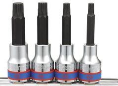 Set de tubulare, bite, duze King Tony 4136PR набор насадок SPLINE М6-М12 дл.80мм 1/2", 4 пр.