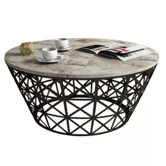 Журнальный столик Trendy Stil, marmura alba 90x38x90cm