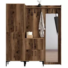 Mobilă pentru antreu Trendy Berlin ABC, Nuc, 180x200x35cm (GTR001369)