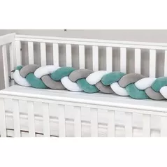 Бортик для кроватки Veres 154.02.10 Бампер-коса 120*15 mint-grey