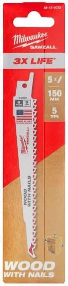 Accesoriu pentru fierăstrăie Milwaukee 48475035 lama de ferastrau 150x5T 5x