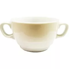 Cană Tognana 39479 для супа 330ml, с двумя ручками, белая