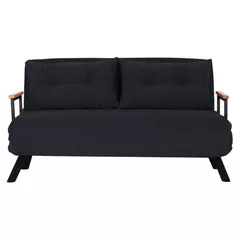 Canapea Trendy Sando Negru (2 locuri)
