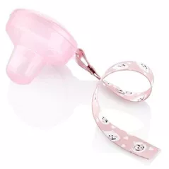 Пустышка BabyJem 564 Cutiuta pentru suzeta cu lantisor Roz