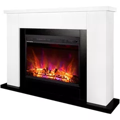 Șemineu electric ArtFlame Brooklyn & Lorance, 855x1150x270 mm, Alb