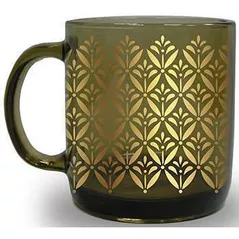 Cană Glass Ink 43769 Чашка стеклянная 420ml Verso Design Ростки