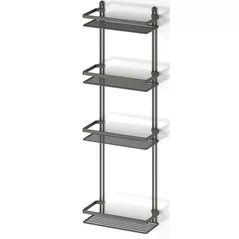 Raft de baie Teknotel ES060caf Raft 4 niveluri 20x27x76cm, metal cupru