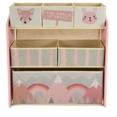 Cutie depozitare U-Grow UGMDU06-PKF Dulap de depozitare pentru jucării Pink Forest