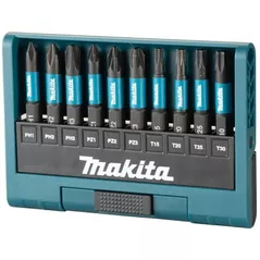 Set de tubulare, bite, duze Makita E-12011 Set 10 biti impact black