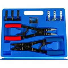 Плоскогубцы King Tony 45115PP щипцы для стопорных колец 2 шт. L=267мм.с сменными насадками (18 пр.)