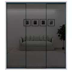 Шкаф Bayro Parma Graphite 2000x2250x600 белый, купе