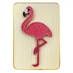 Set de creație miscellaneous DHACE28041 Set String Art 21x30 Flamingo