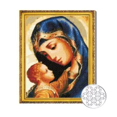Картина по номерам Art Gallery GA80794 Mozaic cu diamante 40x50cm Madonna si pruncul