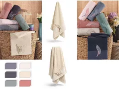 Textile de casă Promstore 57073 Prosop 50x90cm NH Ariana Flower Butterfly/Leaf, bumbac
