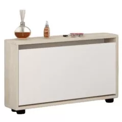 Raft pentru încălțăminte Mobildor-Lux Leo Slim 90x16x47H cm Sonoma/White